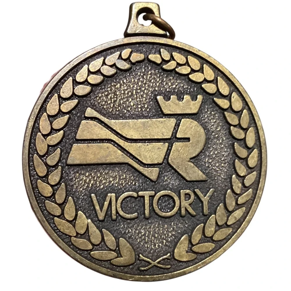 Regency Cruises Victory Medallion Souvenir Keychain Pendant Brass Tone USA